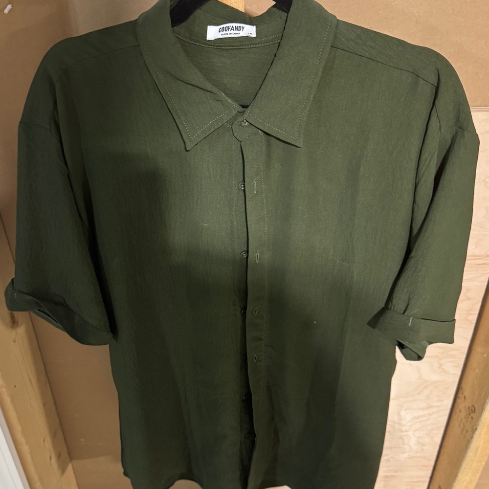 Goodfancy Olive Green Button-Down Shirt